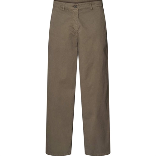 LISVA NATALIE COTTON STRETCHED TWILL PANT BLACK OLIVE